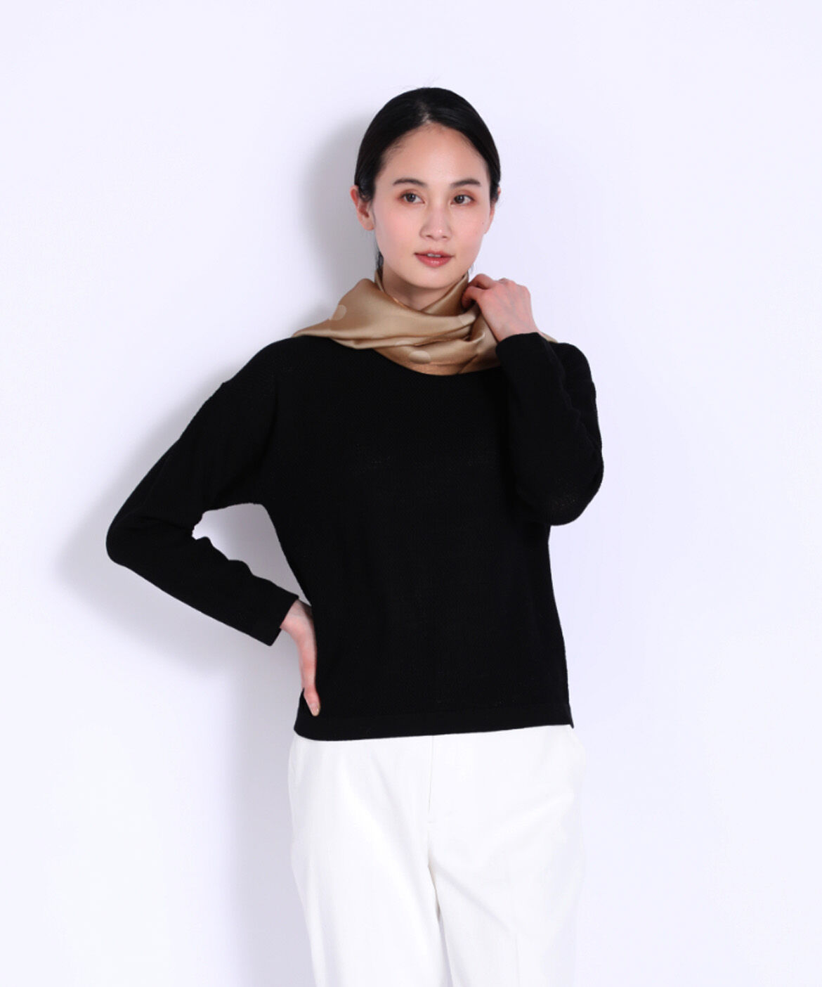 7-IDconcept.「ドット柄スカーフ」|ストール|