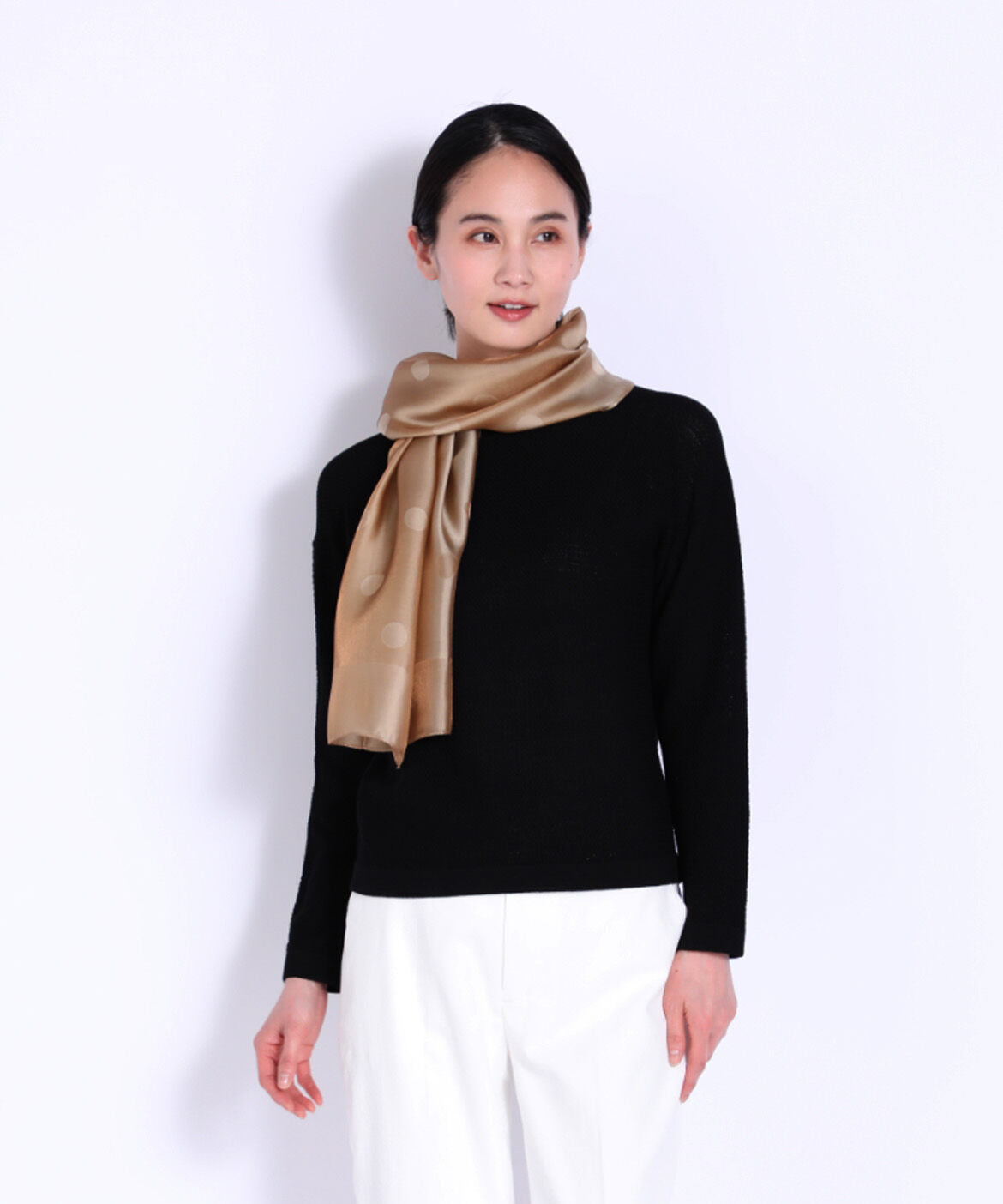 7-IDconcept.「ドット柄スカーフ」|ストール|