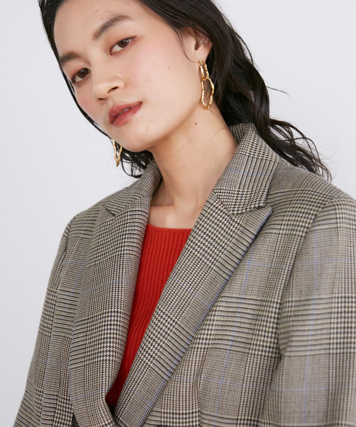 INED「《大きいサイズ》定番ダブルブレストジャケット」|テーラードジャケット|