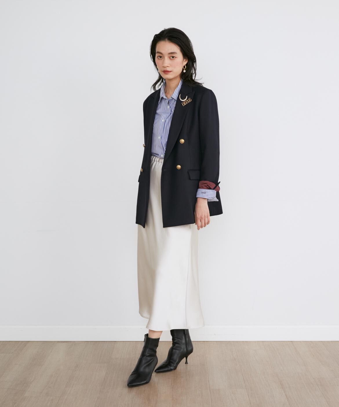 INED「《大きいサイズ》定番ダブルブレストジャケット」|テーラードジャケット|