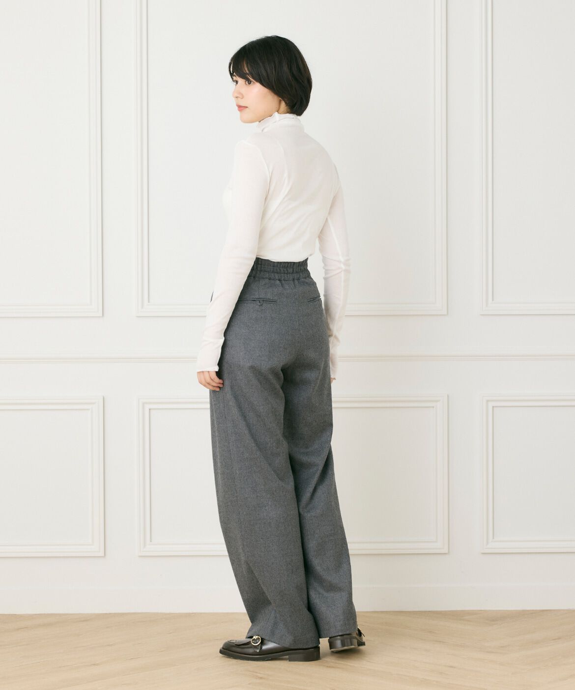 INED「ハイネックロングスリーブトップス」|Tシャツ・カットソー|