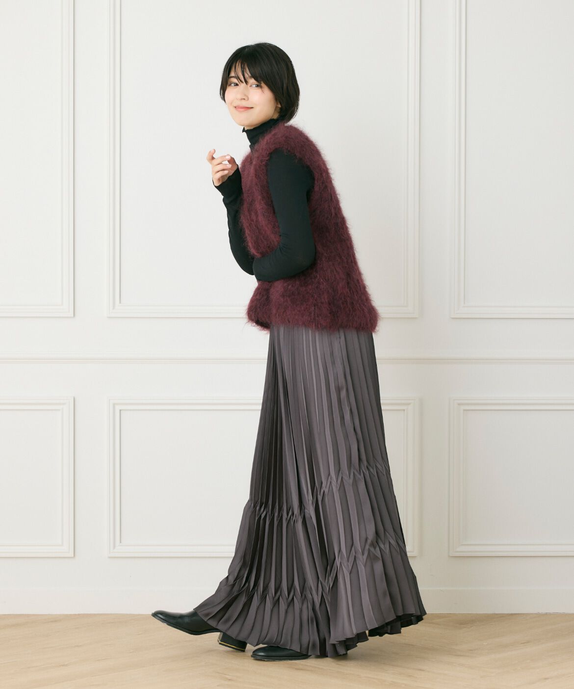 INED「ハイネックロングスリーブトップス」|Tシャツ・カットソー|