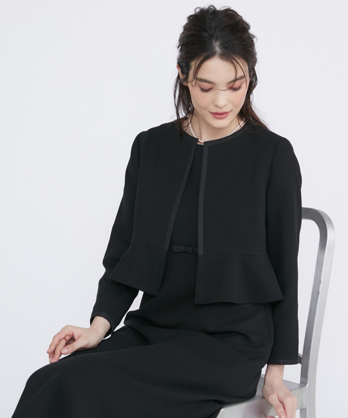 Maglie le cassetto「《WEB限定》ブラックフォーマルジャケット」|ノーカラージャケット|