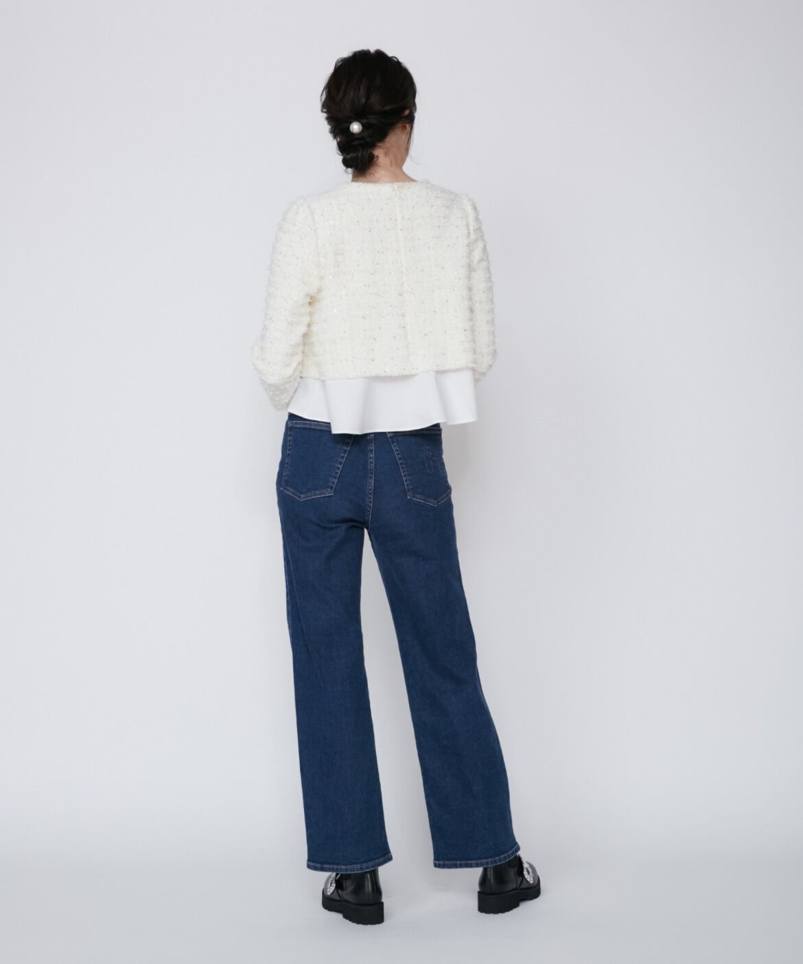 Maglie le cassetto「《M Maglie le cassetto》ラメスパンコールツイードブラウス」|シャツ・ブラウス|