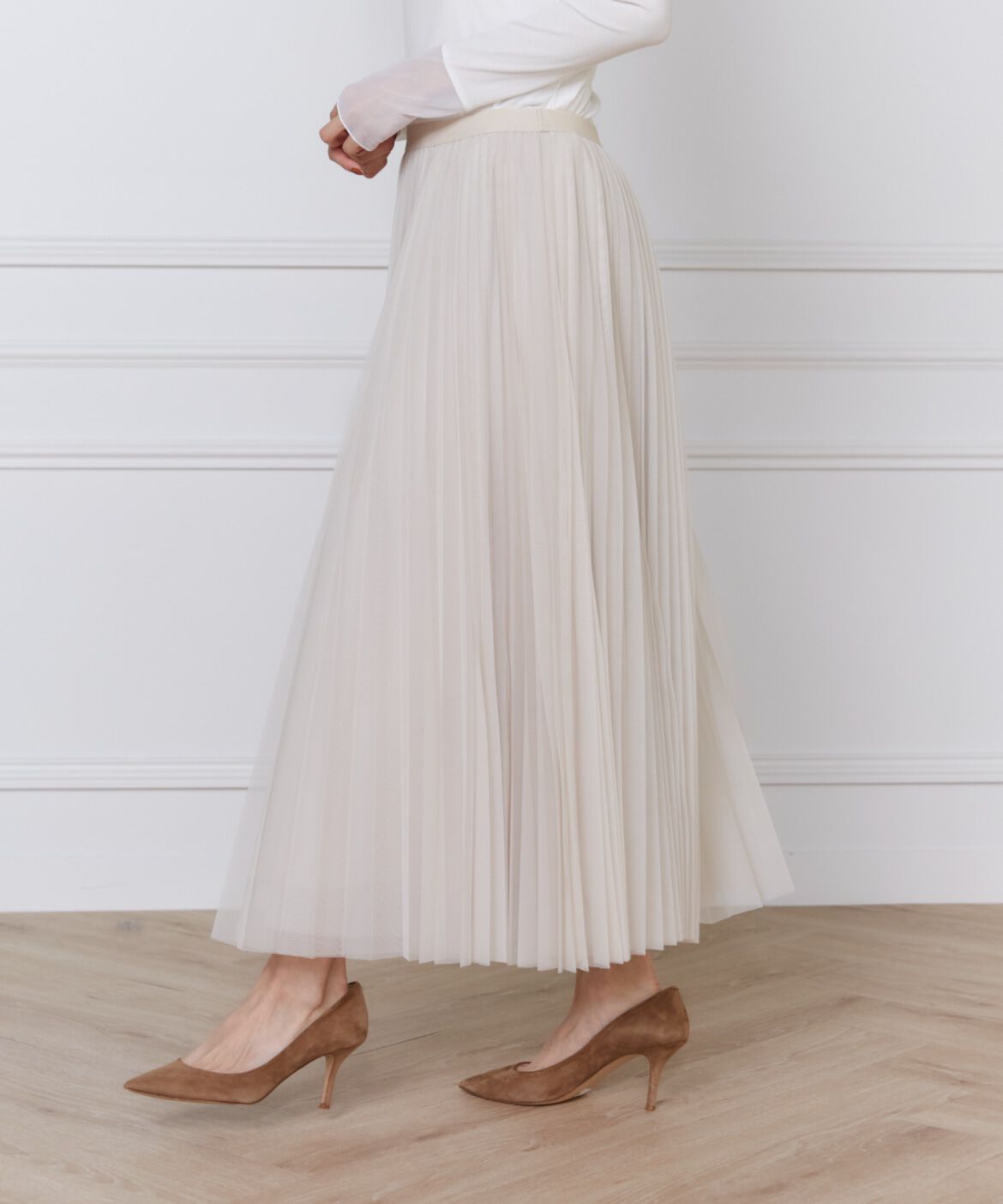 INED「チュールプリーツスカート」|スカート|