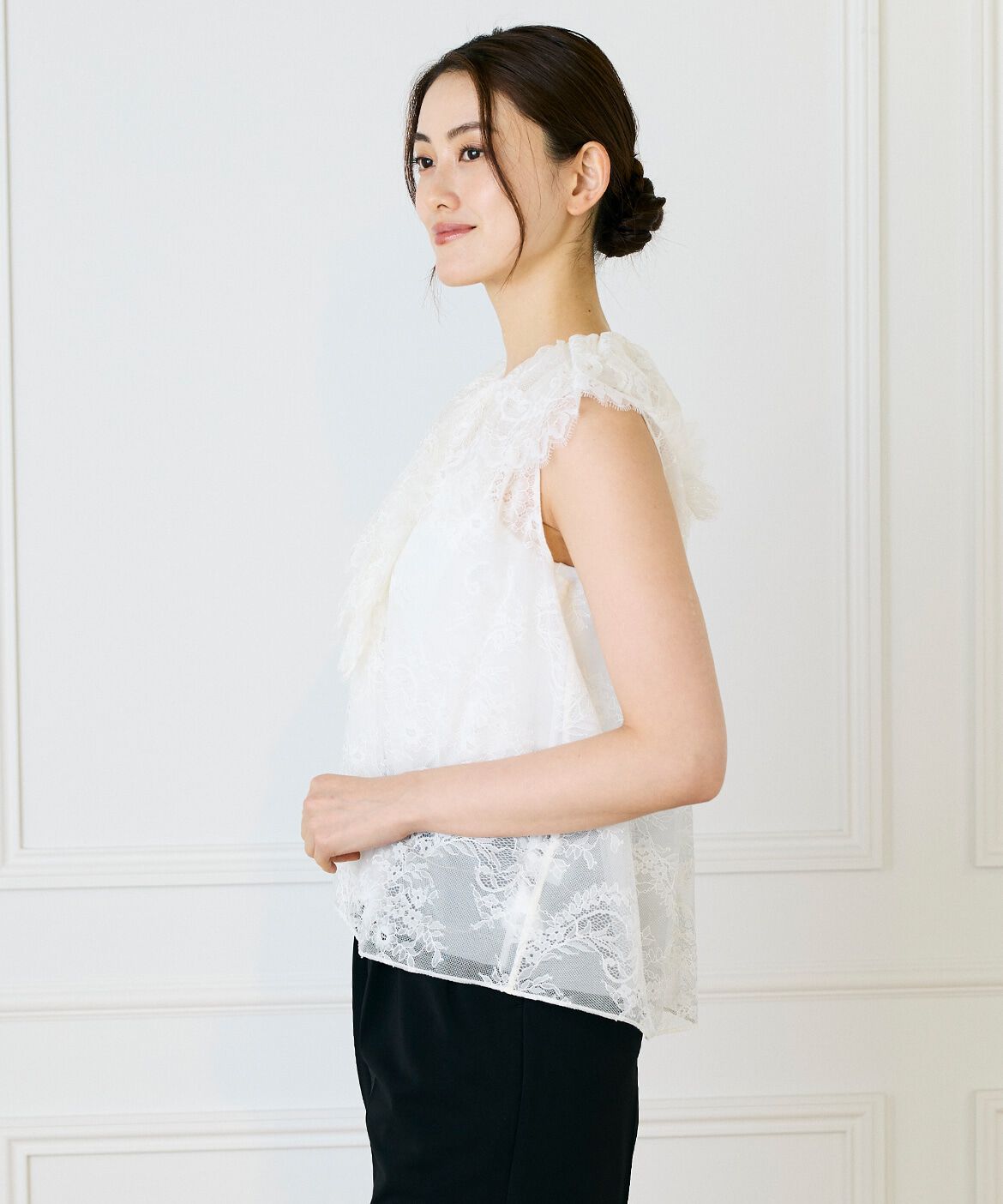 INED「レースベスト」|シャツ・ブラウス|