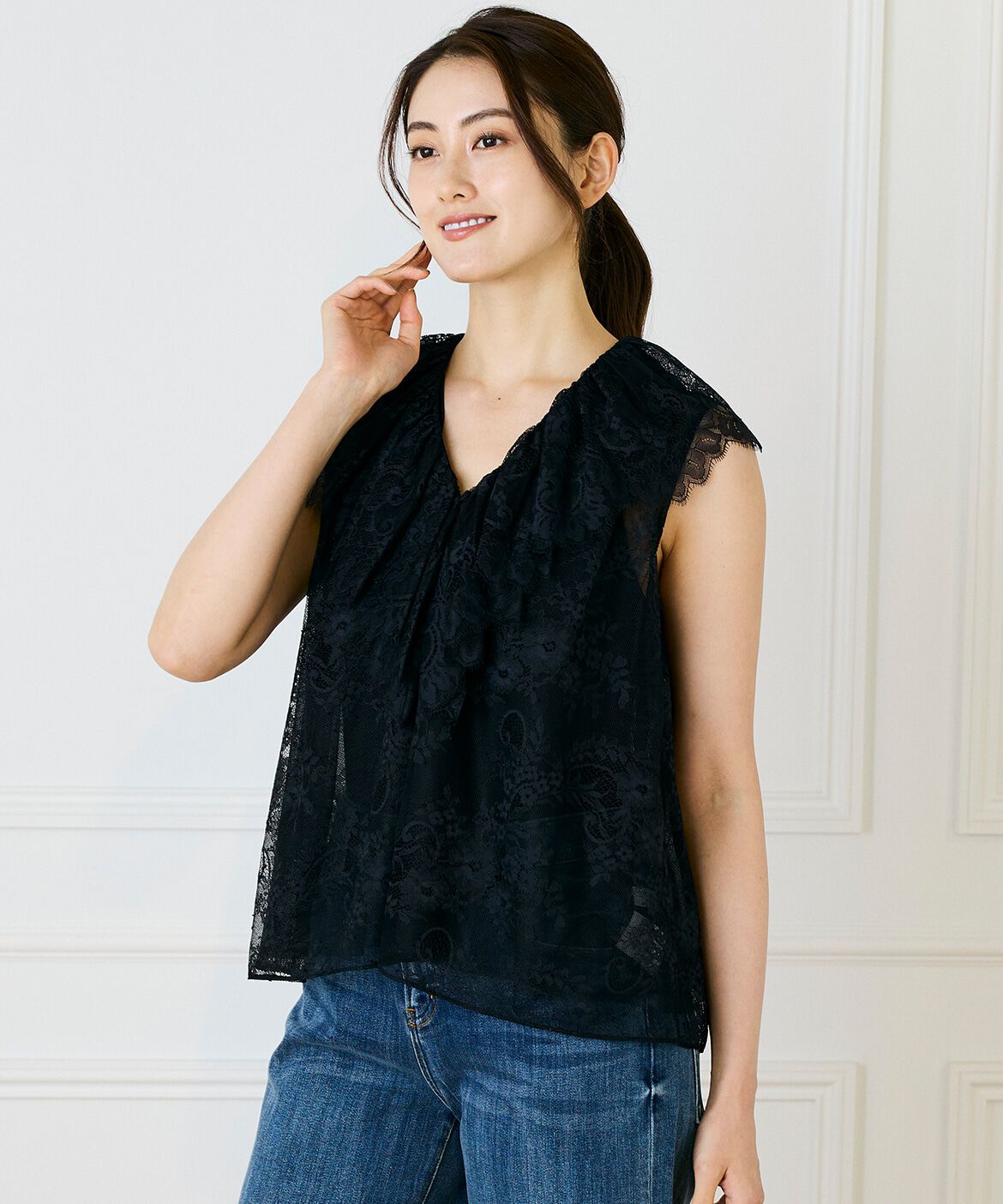 INED「レースベスト」|シャツ・ブラウス|