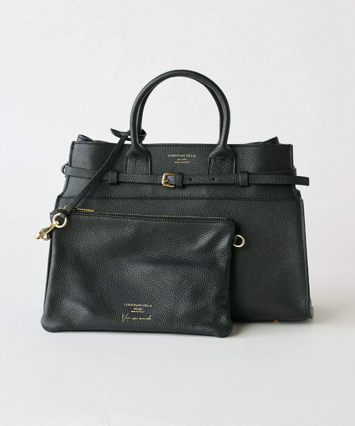 FAVORITE SUKINAMONO「ポーチ付きレザートートバッグ《CHRISTIAN VILLA》」|トートバッグ|
