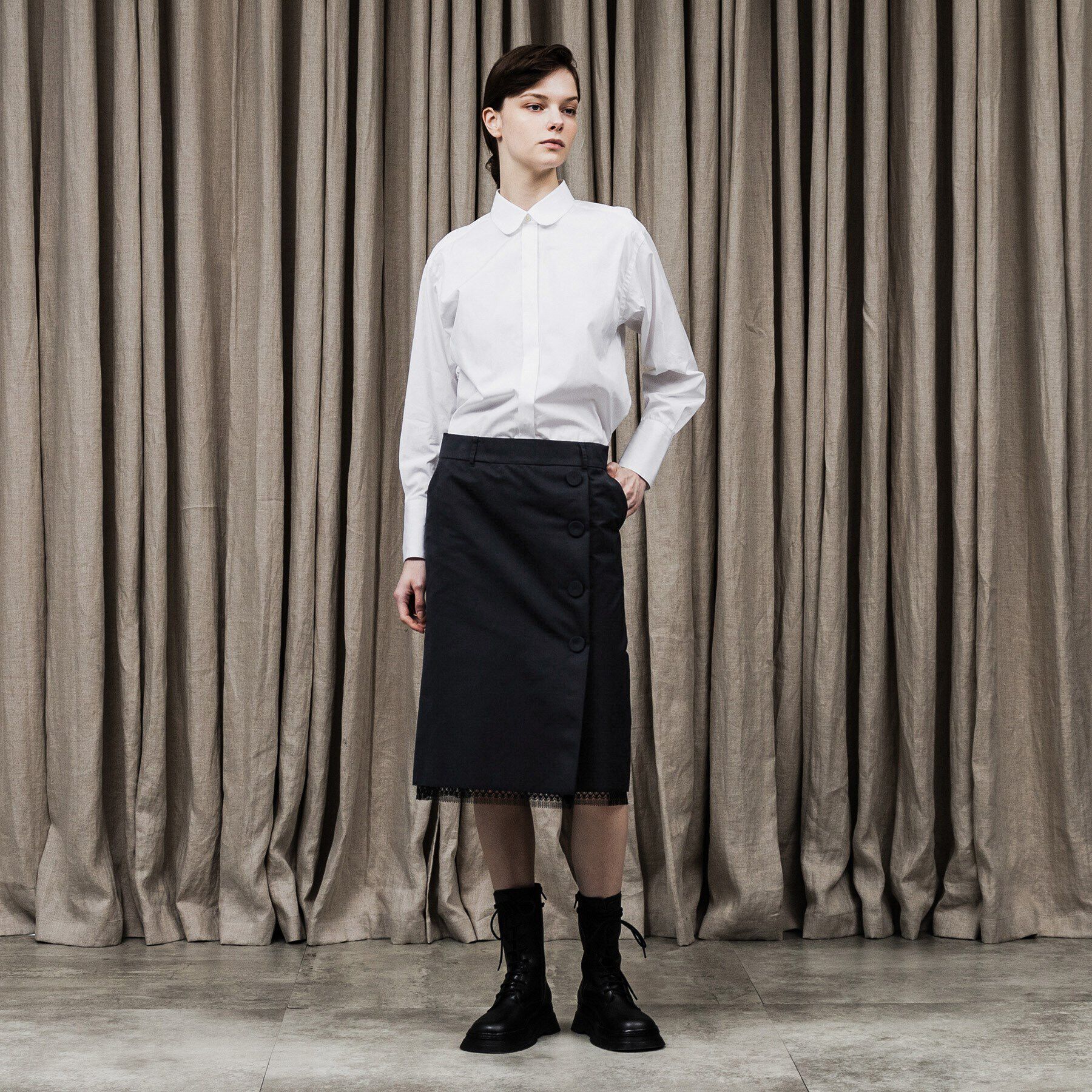 UNTITLED「ベーネグログランペンシルスカート」|スカート|