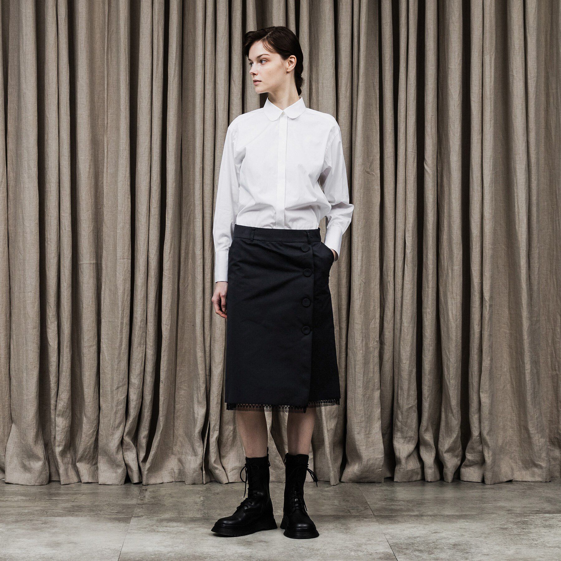 UNTITLED「ベーネグログランペンシルスカート」|スカート|