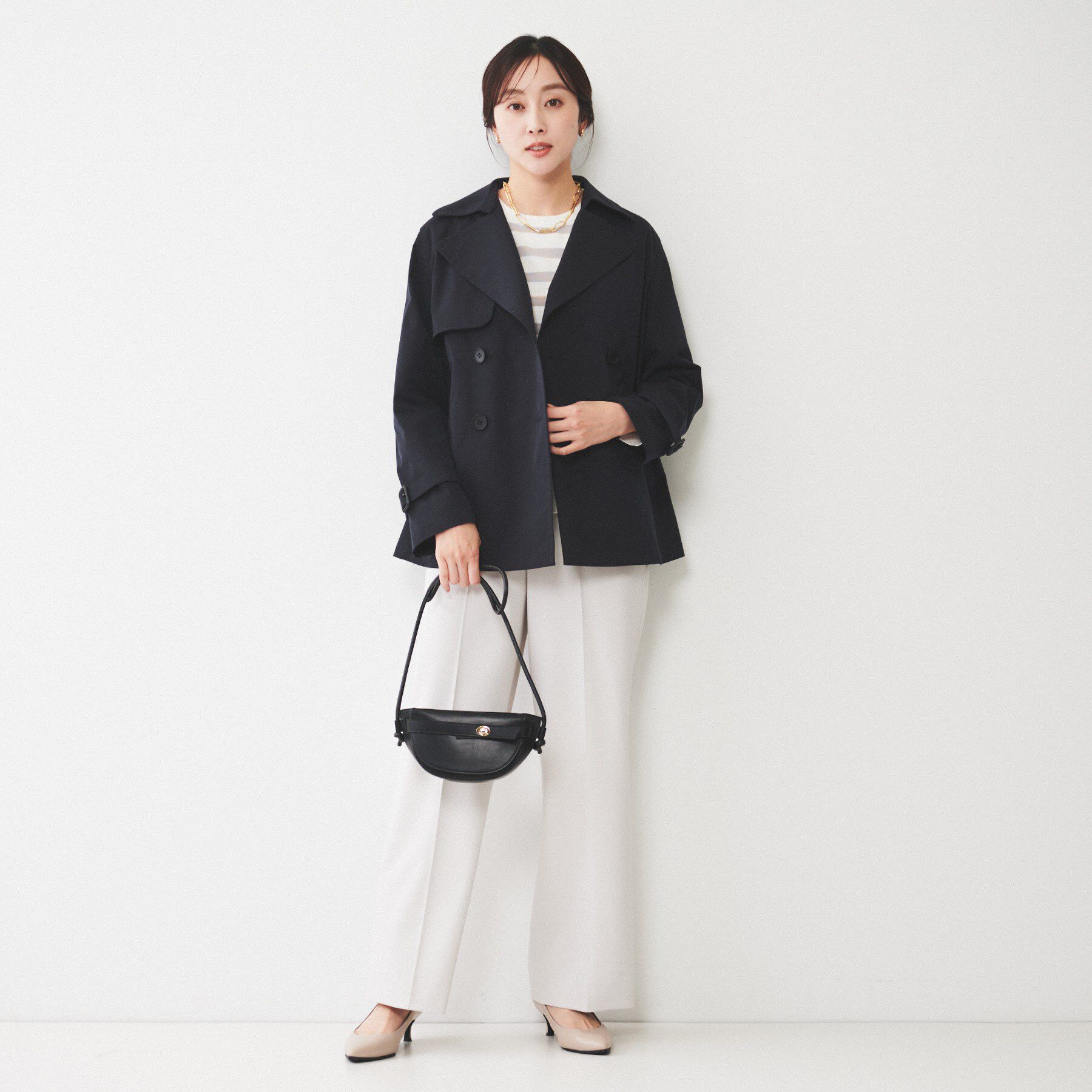 UNTITLED「【洗える/ストレッチ/春コート】ショートトレンチコート」|トレンチコート|