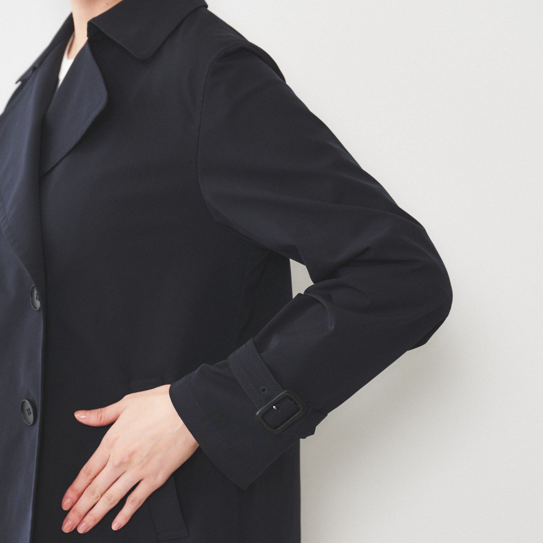 UNTITLED「【洗える/ストレッチ/春コート】ショートトレンチコート」|トレンチコート|