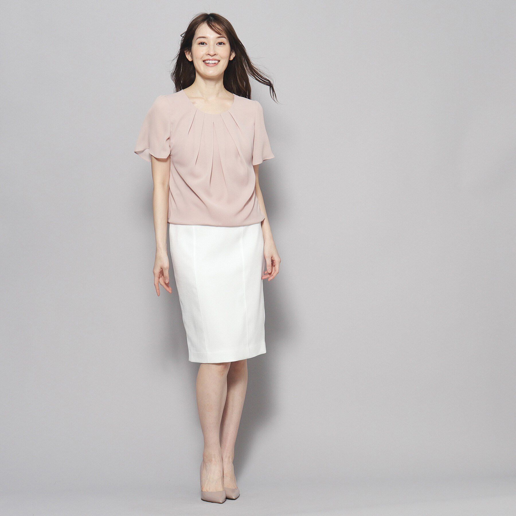 COUP DE CHANCE「【洗える／日本製】麻調タイトスカート」|スカート|