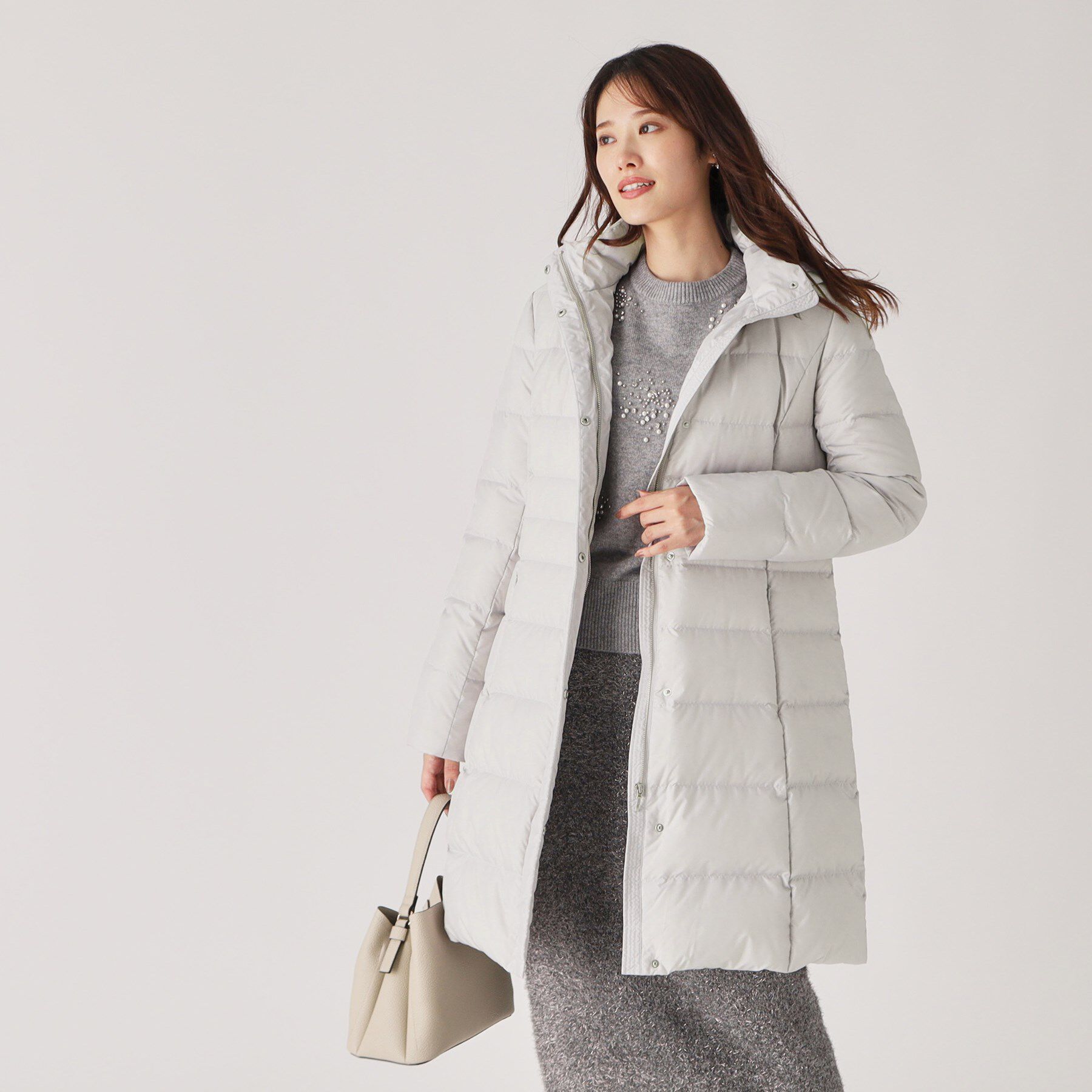 COUP DE CHANCE「【抗菌防臭／手洗い可】ダウンコート」|ダウン|ライトグレー(011