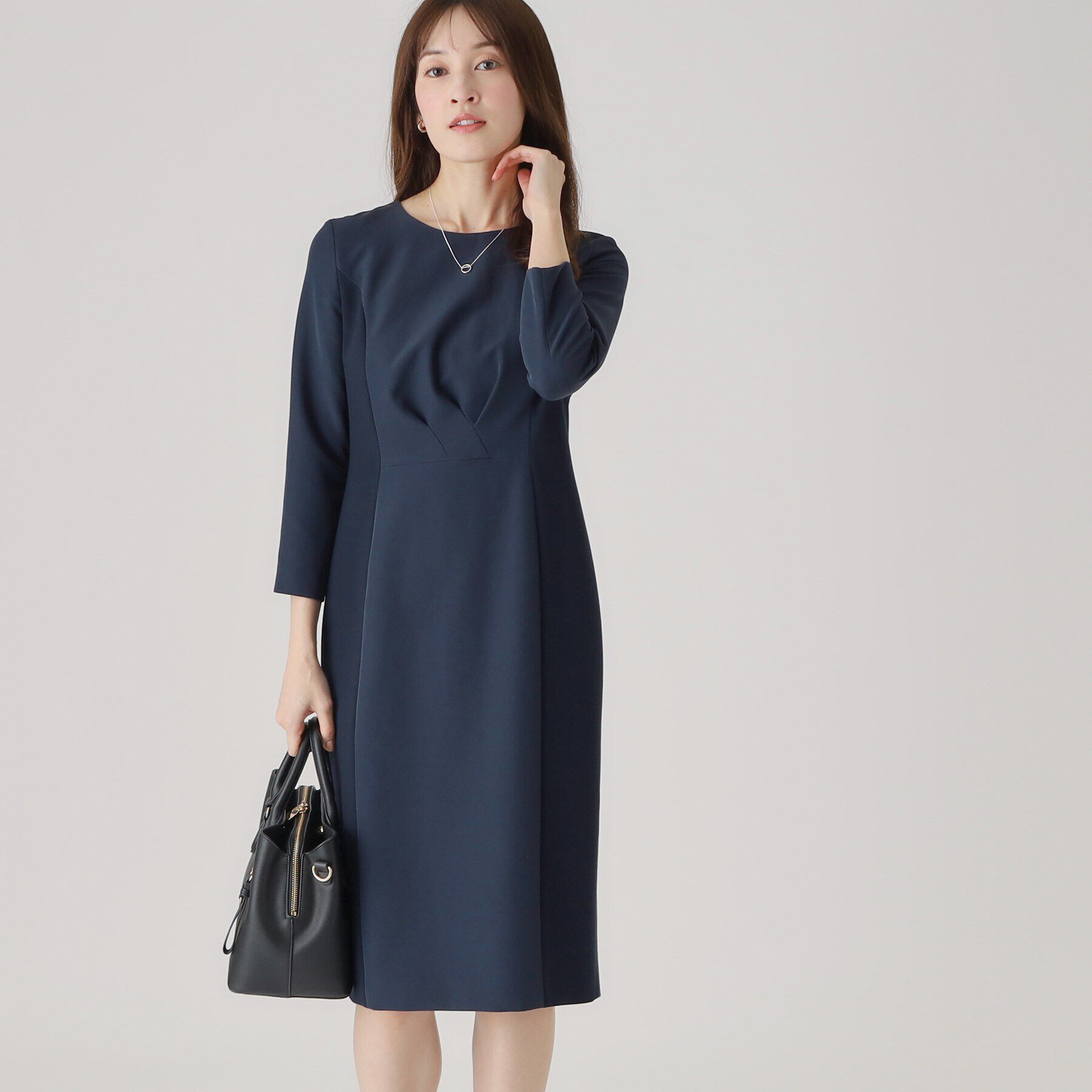 COUP DE CHANCE「【洗える／日本製】配色使いワンピース」|ワンピース|