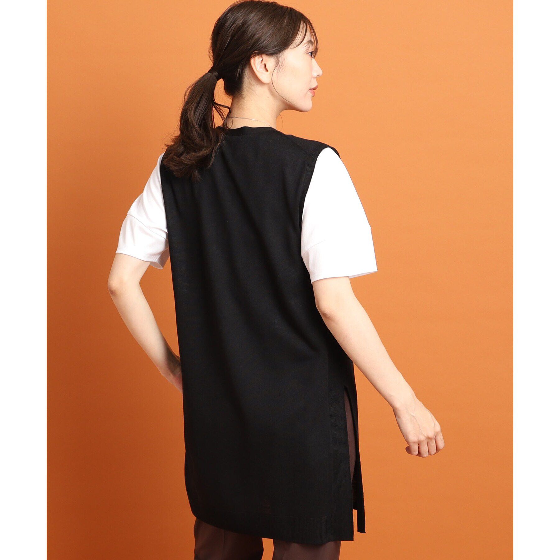 Reflect「【SALE／洗える／体型カバー】軽やかサマーニットジレ」|ベスト・ジレ|