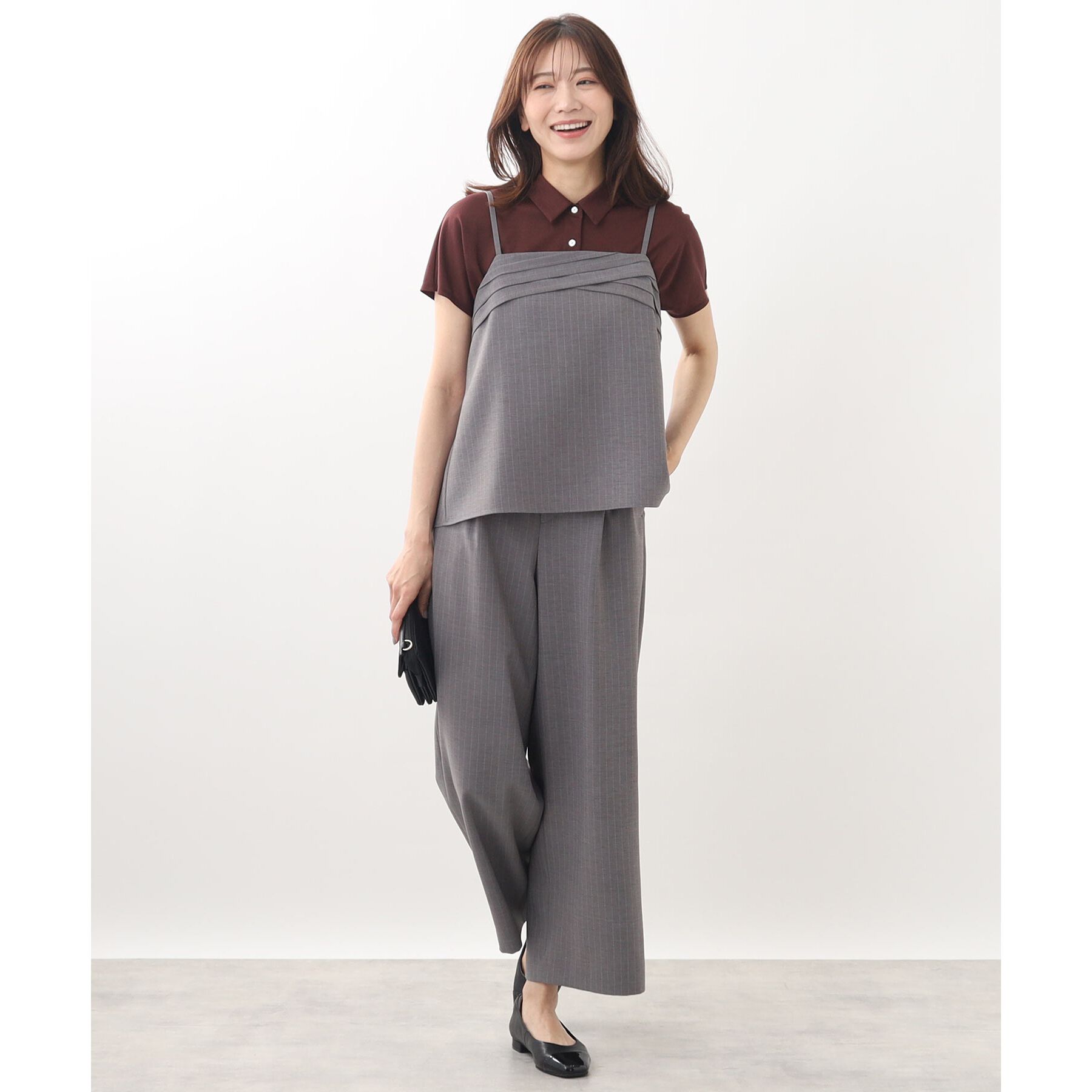 Reflect「【マシンウォッシュ／二の腕カバー】フレンチスリーブブラウス」|シャツ・ブラウス|