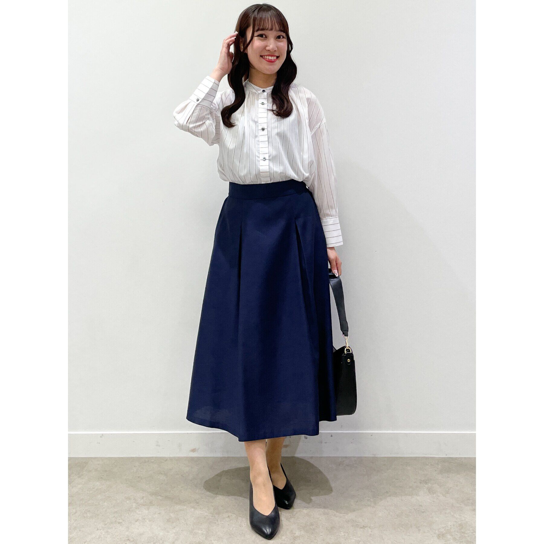 Reflect「【手洗い可】シャンブレーカラースカート」|スカート|