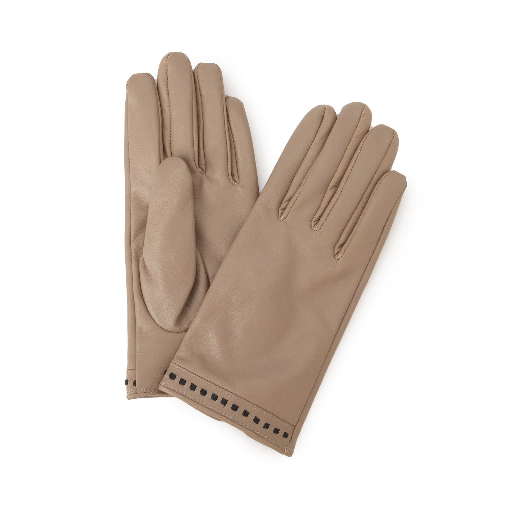 Reflect「ステッチデザインレザーグローブ」|手袋|ベージュ(052)