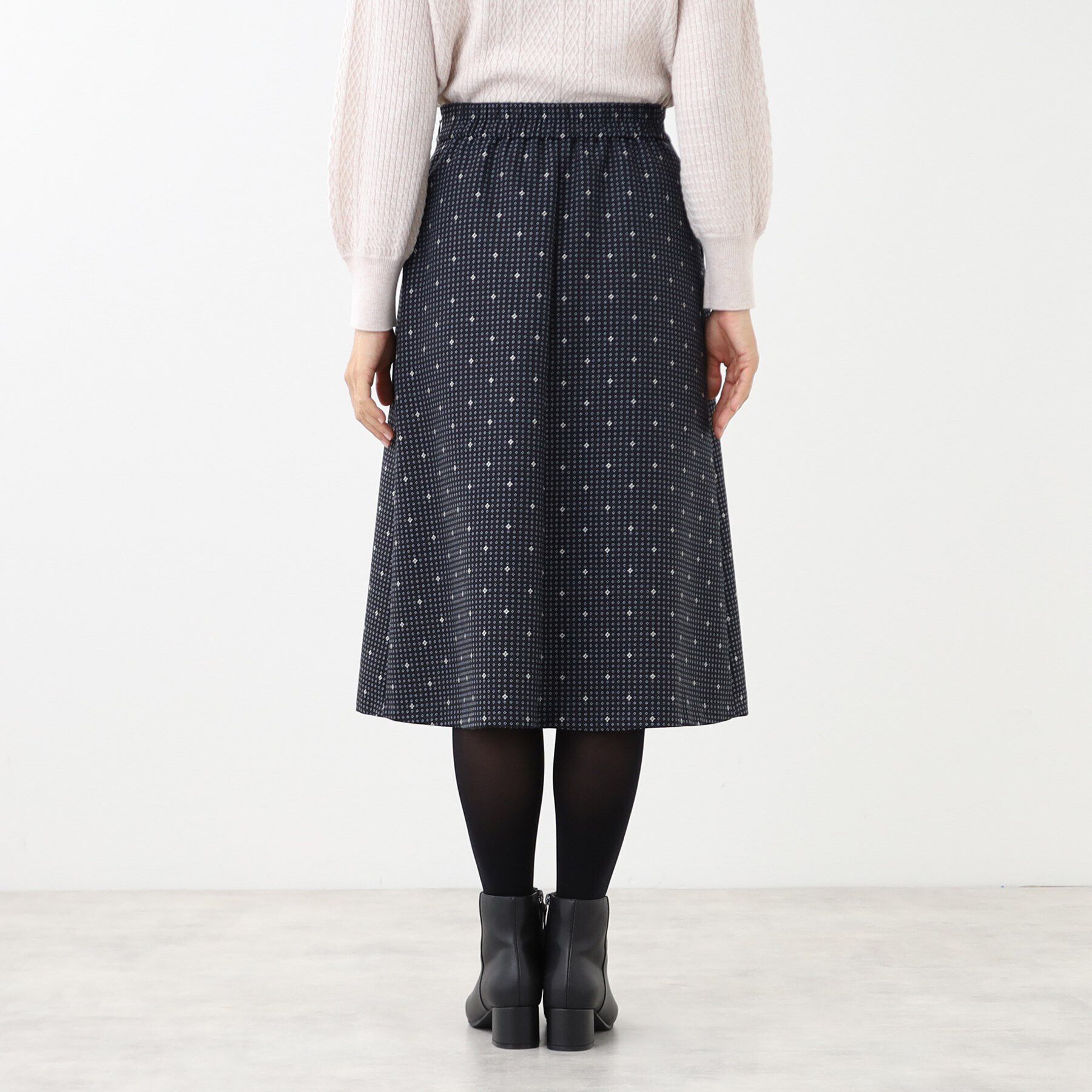 Reflect「【SALE／手洗い可】ラップ風フレアジャカードスカート」|スカート|