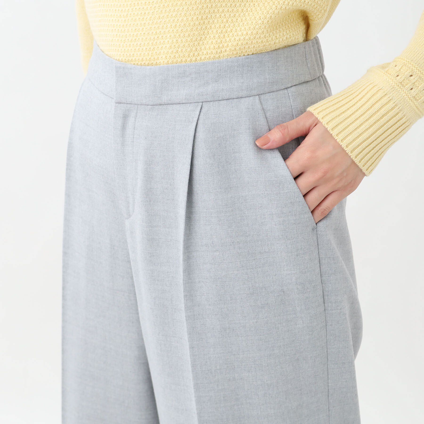 Reflect「【すっきりシルエット】ウール混ワイドパンツ」|その他|