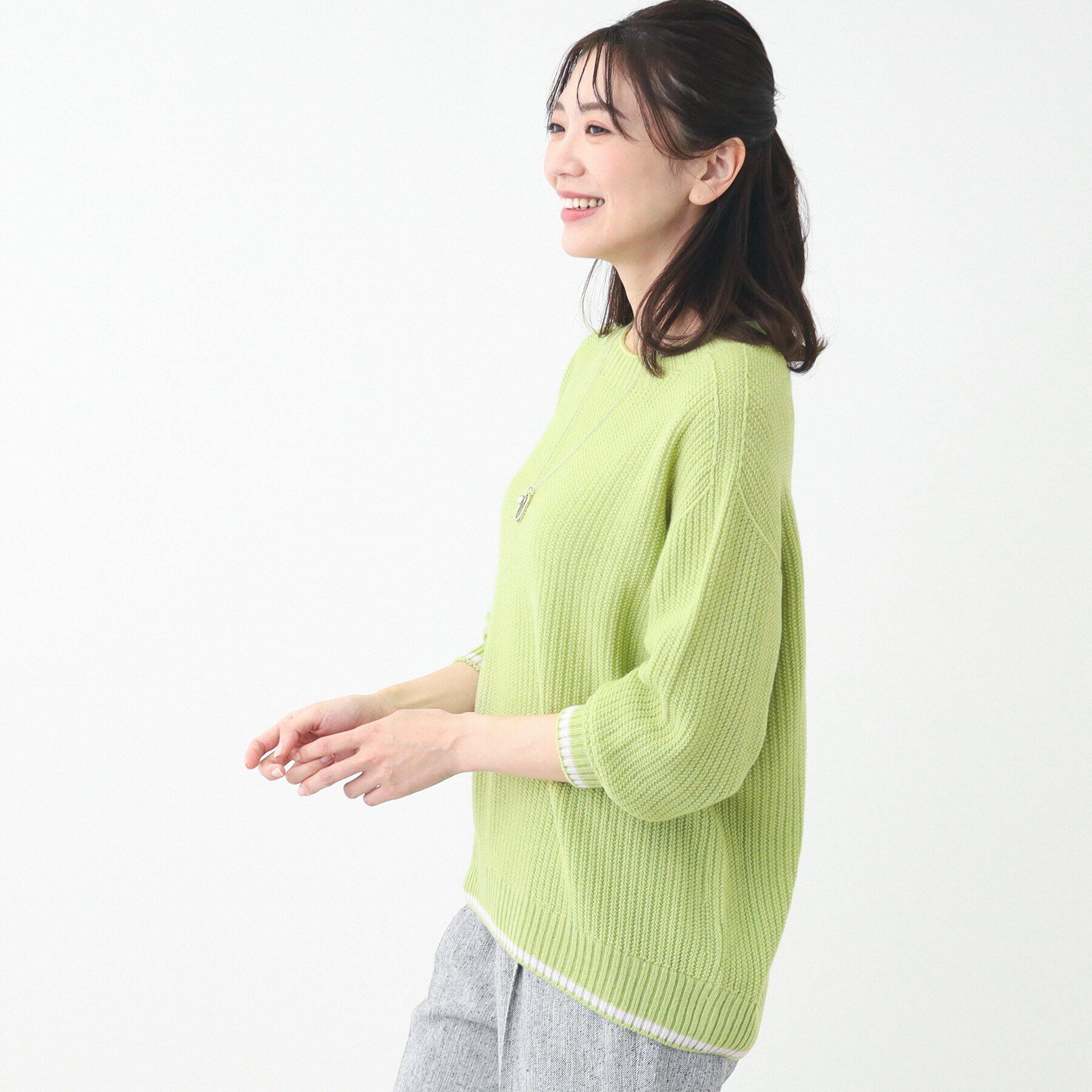 Reflect「【夏SALE／手洗い可／ホールガーメント（R）】ゆるシルエットニット」|ニット・セーター|