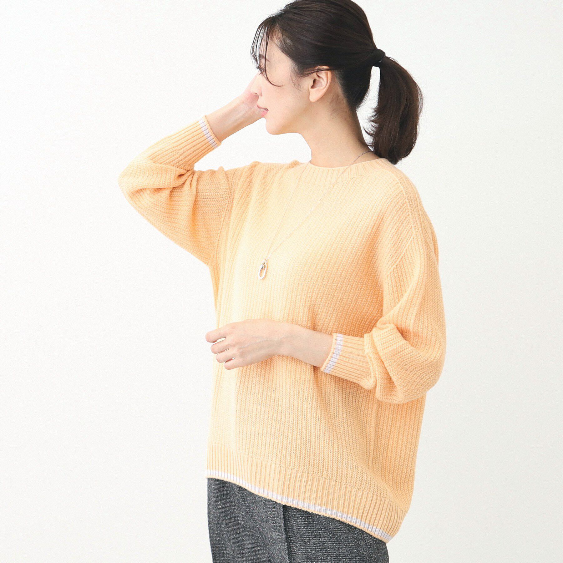 Reflect「【夏SALE／手洗い可／ホールガーメント（R）】ゆるシルエットニット」|ニット・セーター|