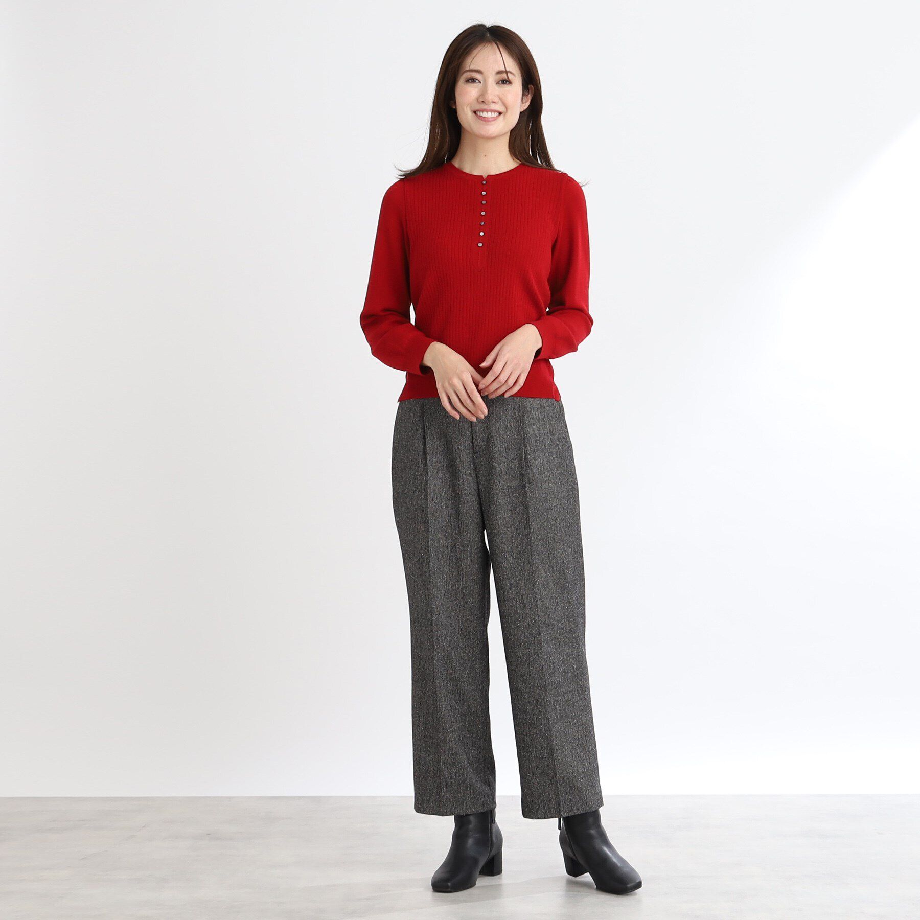 Reflect「【手洗い可／すっきり見え】ボリュームスリーブニット」|ニット・セーター|