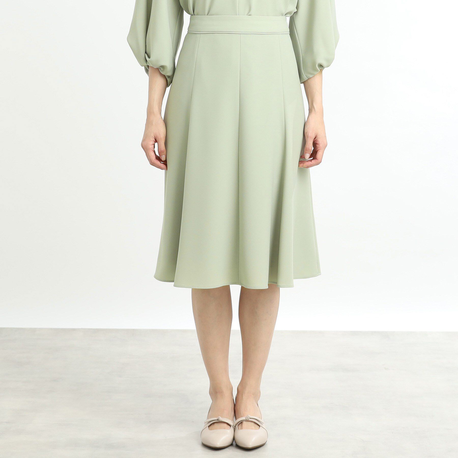 Reflect「【セットアップ可能】バックサテンフレアスカート」|スカート|