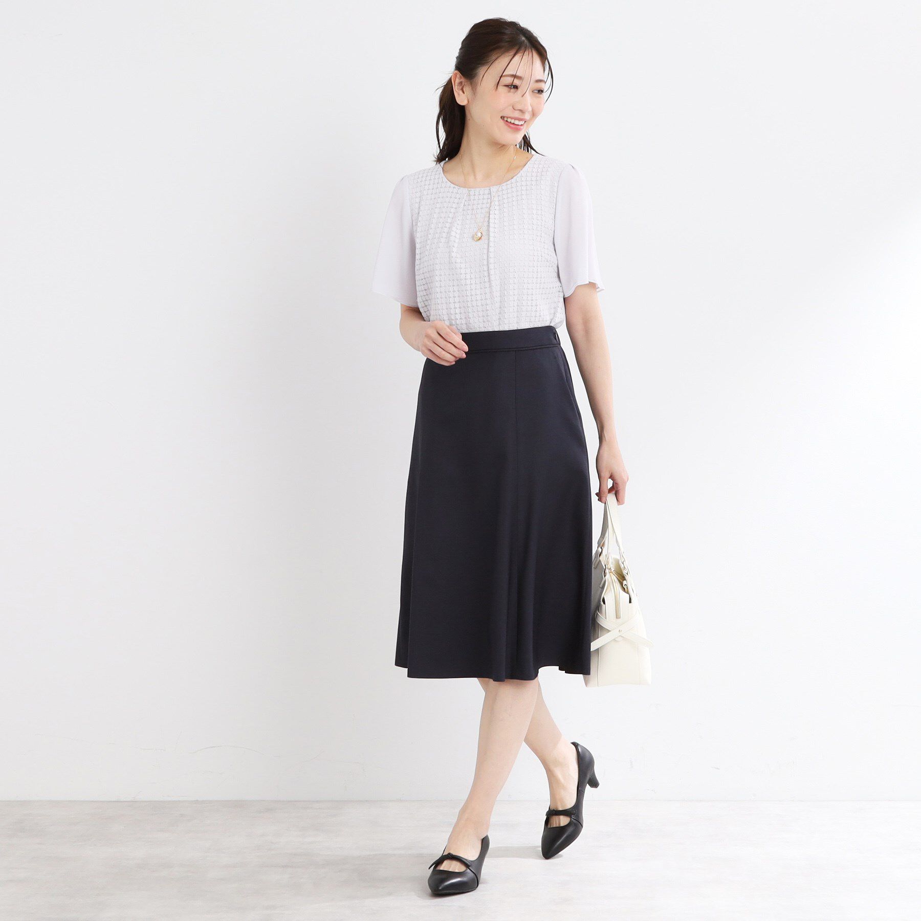 Reflect「【夏SALE／手洗い可】幾何柄レースブラウス」|シャツ・ブラウス|