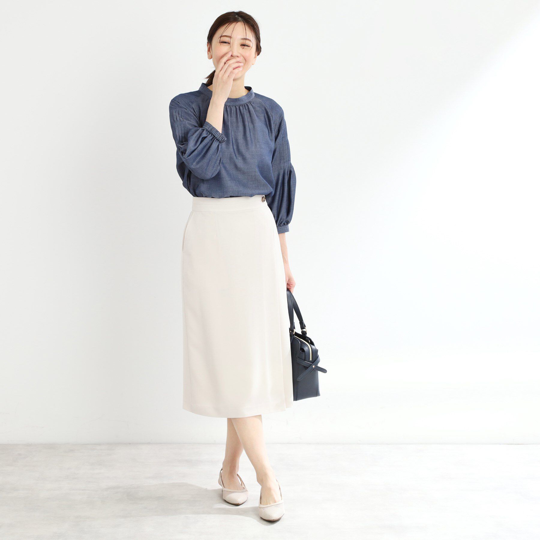 Reflect「【洗える】オフボディシャツブラウス」|シャツ・ブラウス|