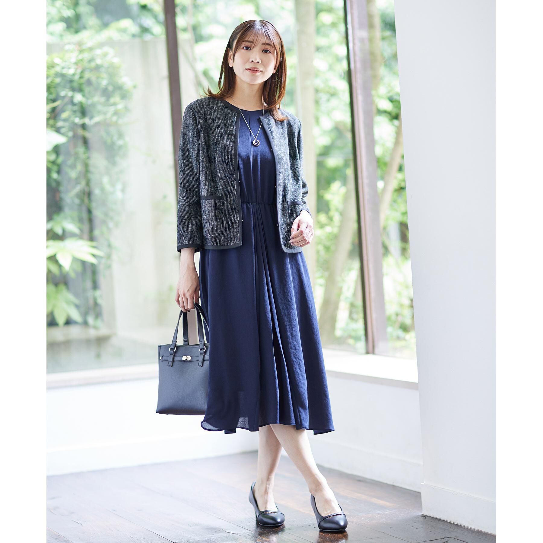 Reflect「【吸水速乾／防しわ】シルキープリーツワンピース」|ワンピース|