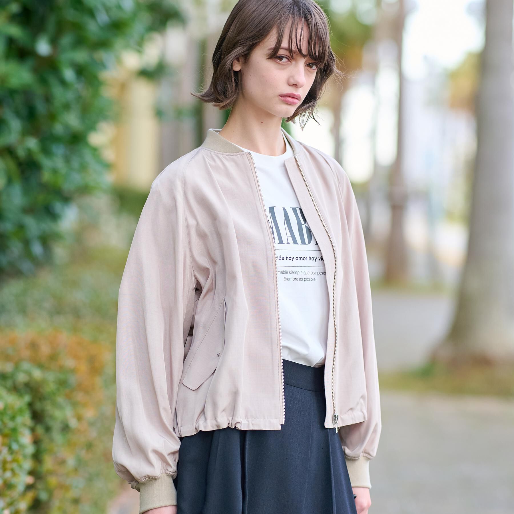 DRESSTERIOR「【サステナブル】2WAYシルエットMA1」|ブルゾン・スタジャン|