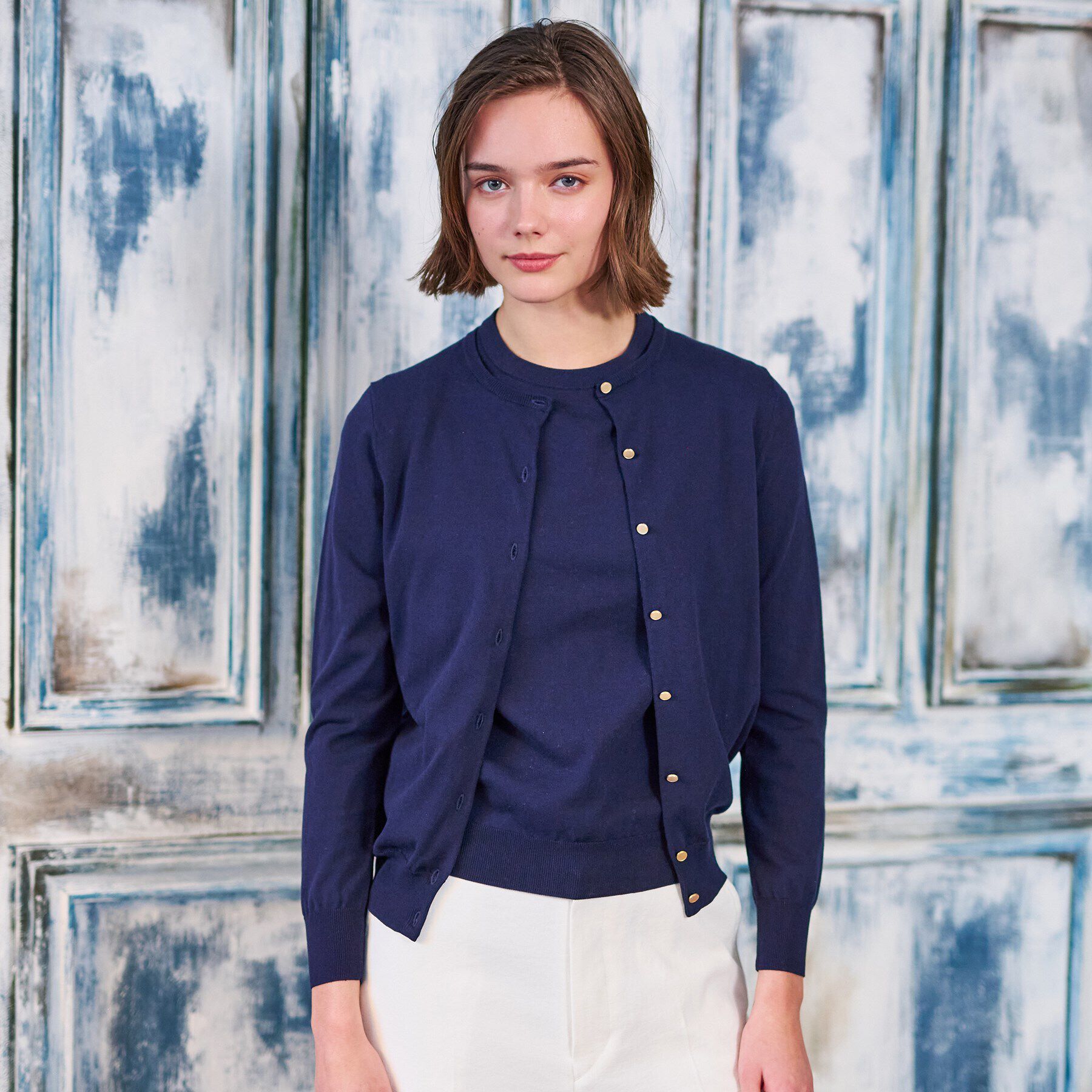 DRESSTERIOR「【毎年人気！洗える】コットンシルクニットカーデ」|カーディガン|