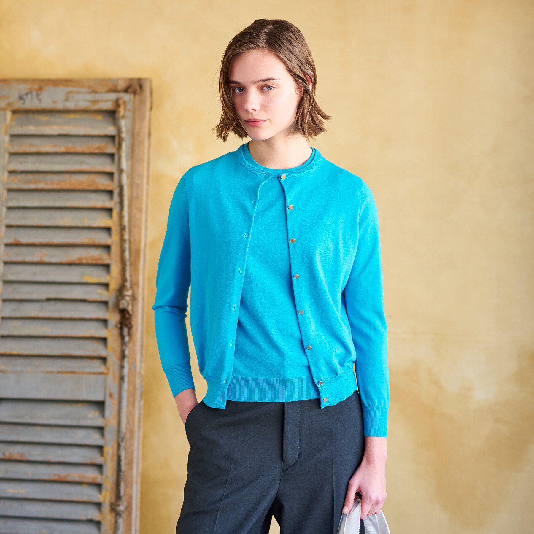 DRESSTERIOR「【毎年人気！洗える】コットンシルクニットカーデ」|カーディガン|