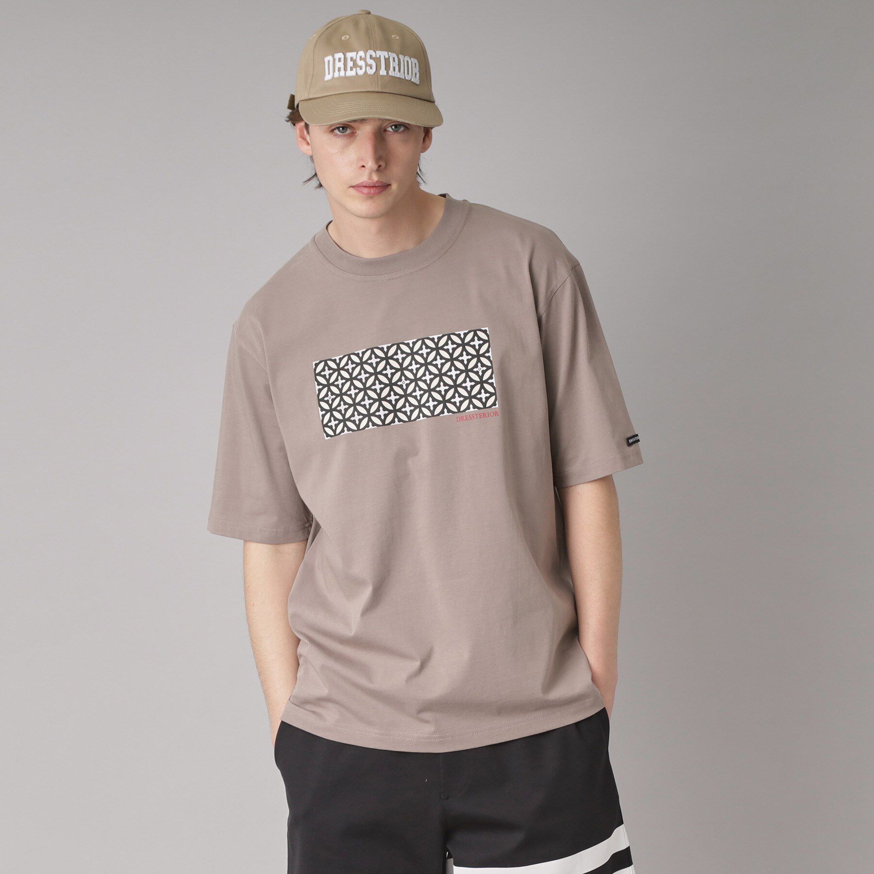 DRESSTERIOR「【接触冷感/UVカット】BACK BREEZE TECH オーバーラップサークルプリントTシャツ」|Tシャツ・カットソー|