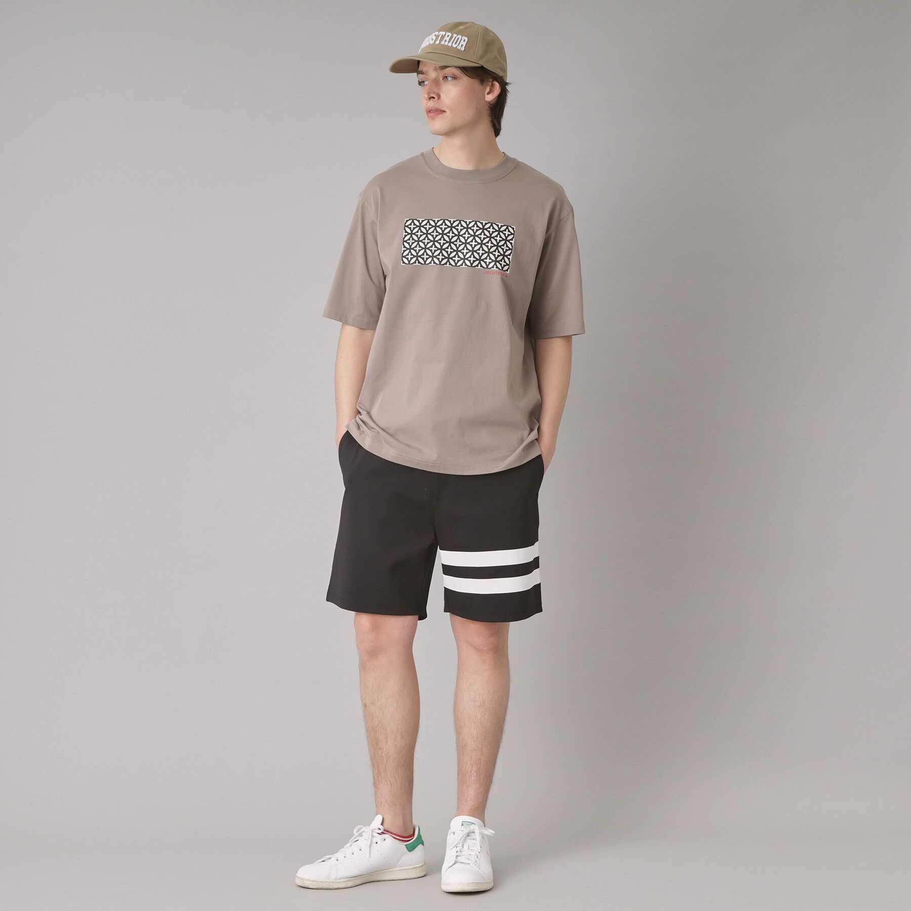 DRESSTERIOR「【接触冷感/UVカット】BACK BREEZE TECH オーバーラップサークルプリントTシャツ」|Tシャツ・カットソー|