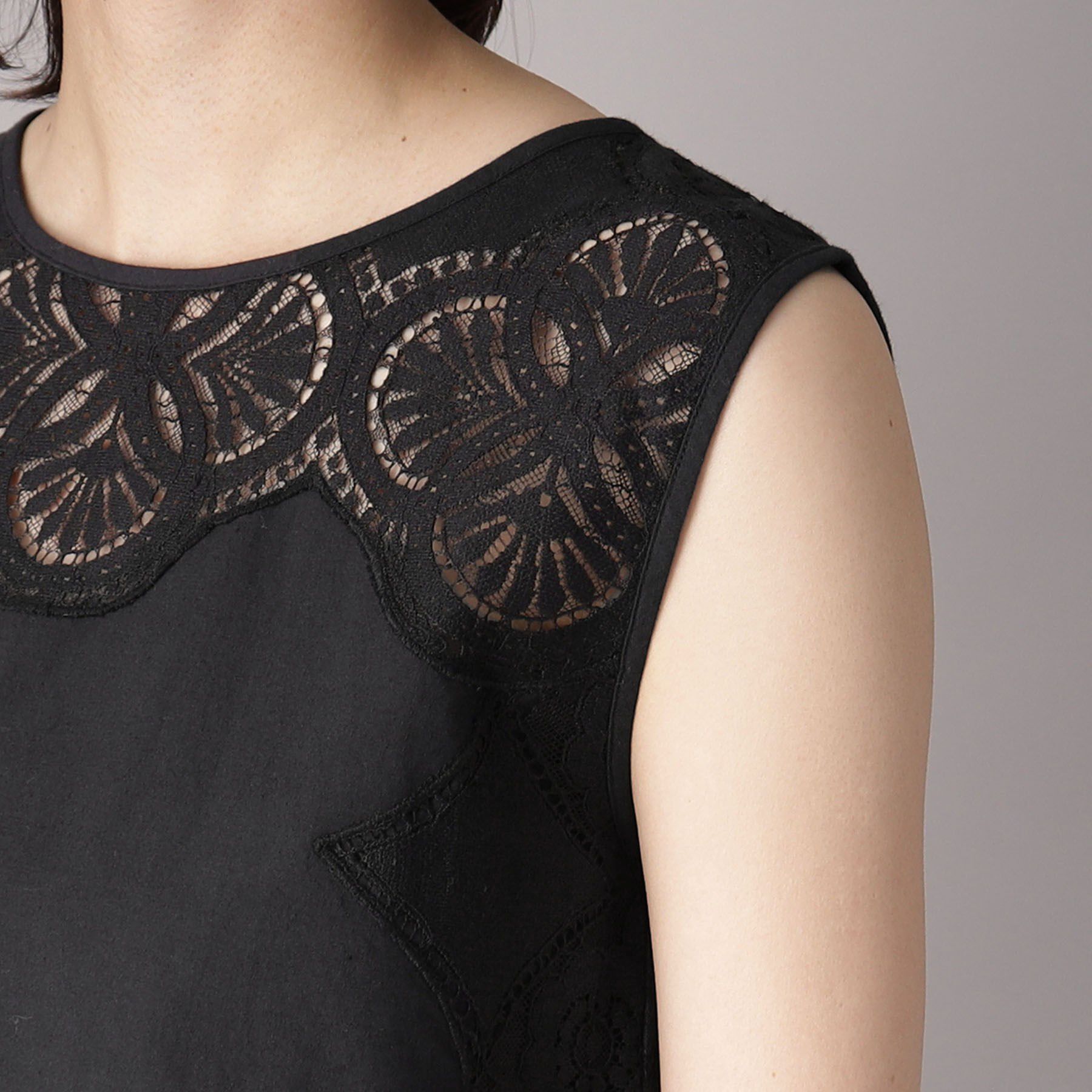 DRESSTERIOR「【コットン100％/洗える】パネルレースブラウス」|シャツ・ブラウス|