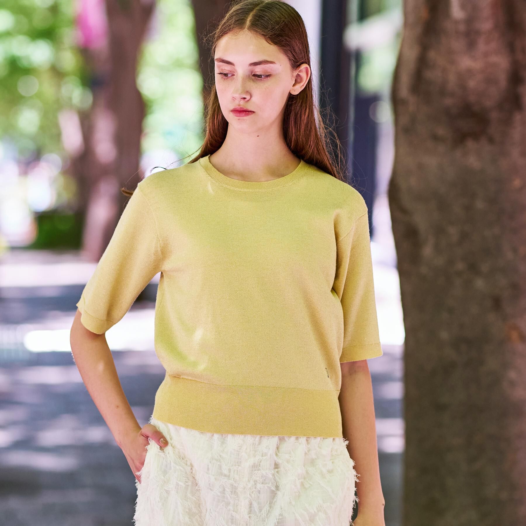 DRESSTERIOR「【洗える/きれいめ】ラメニットプルオーバー」|ニット・セーター|