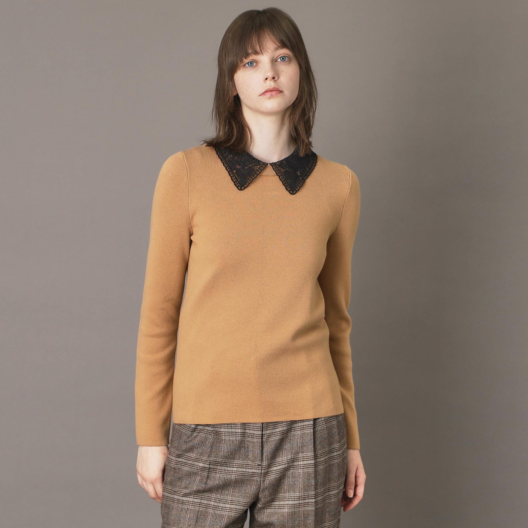 DRESSTERIOR「2WAYレースカラーニット」|ニット・セーター|