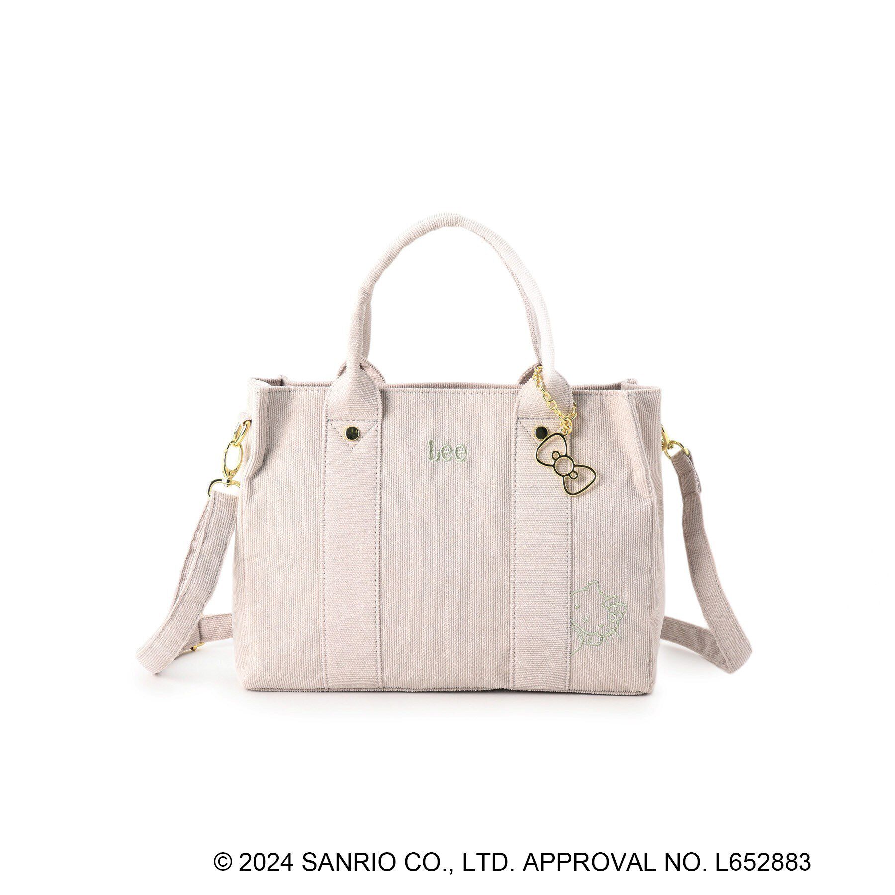grove「【Lee別注】ハローキティコーデュロイ刺繍スクエアトート」|トートバッグ|