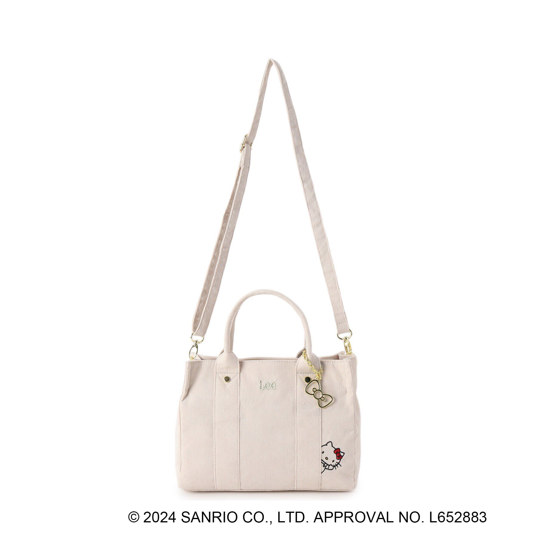 grove「【Lee別注】ハローキティコーデュロイ刺繍スクエアトート」|トートバッグ|