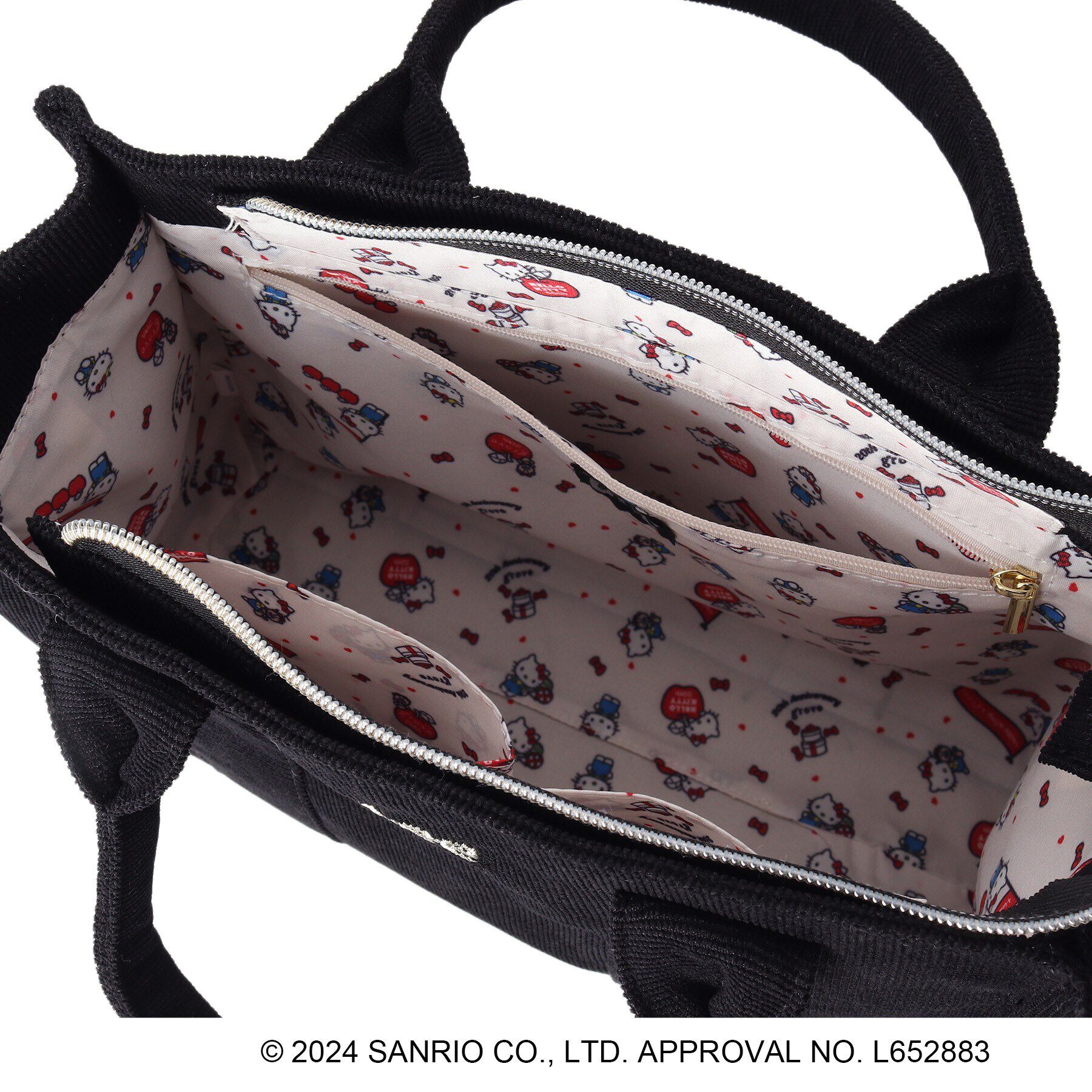 grove「【Lee別注】ハローキティコーデュロイ刺繍スクエアトート」|トートバッグ|