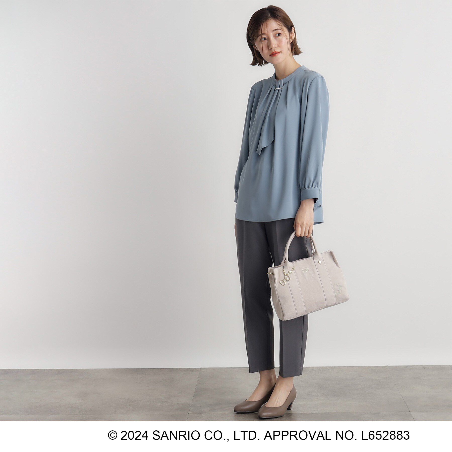 grove「【Lee別注】ハローキティコーデュロイ刺繍スクエアトート」|トートバッグ|