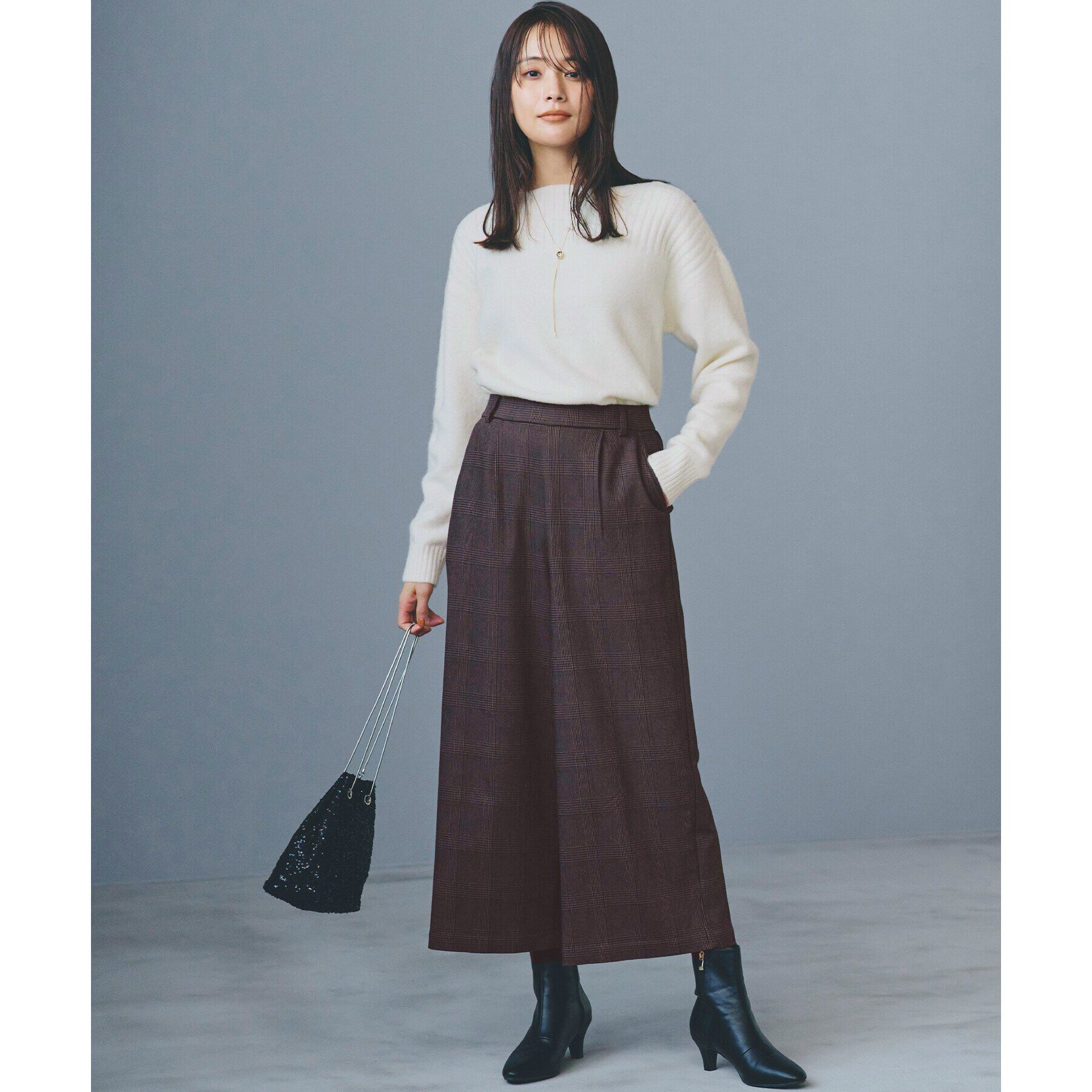 grove「ボートネックヨークリブプルオーバー【洗える】」|ニット・セーター|