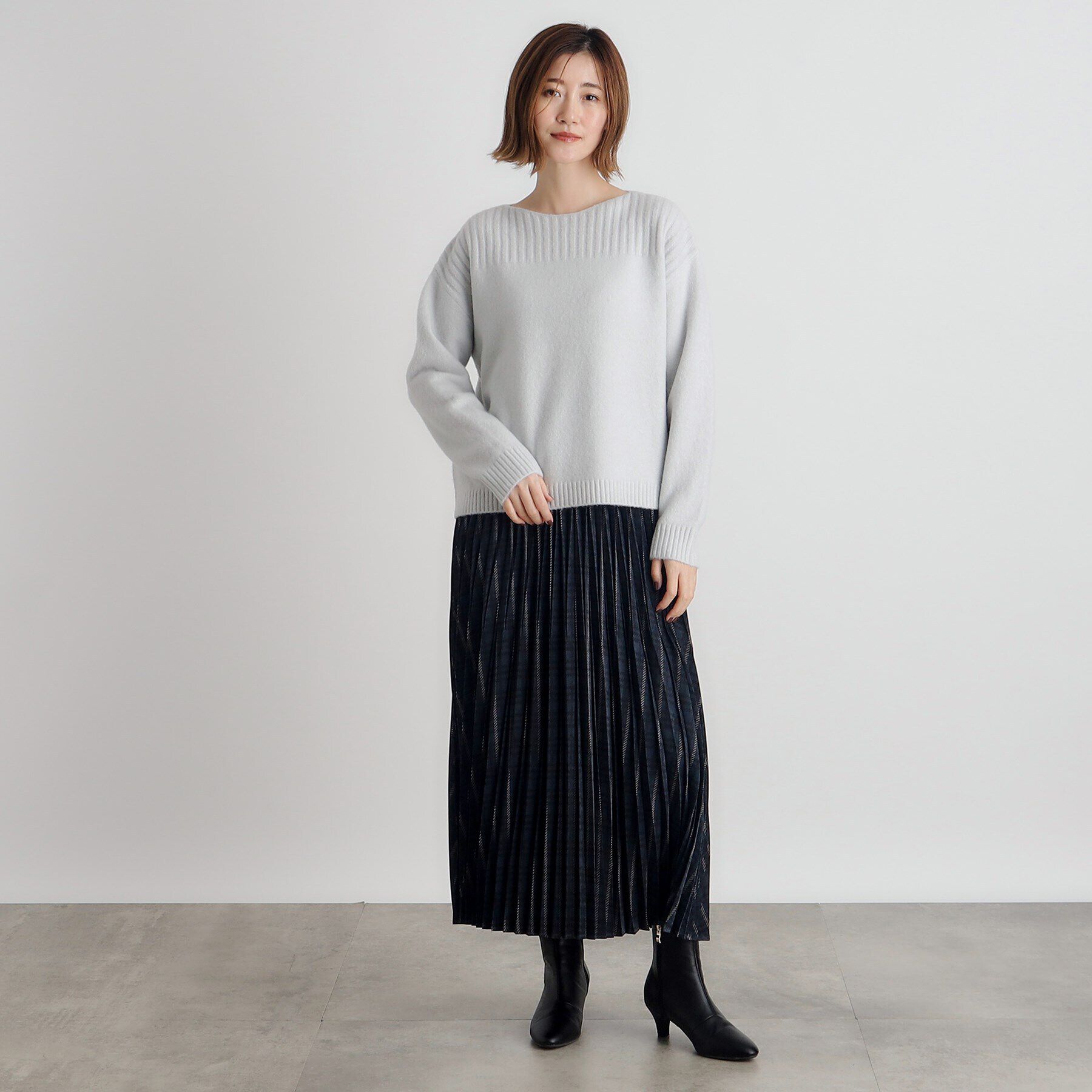 grove「ボートネックヨークリブプルオーバー【洗える】」|ニット・セーター|