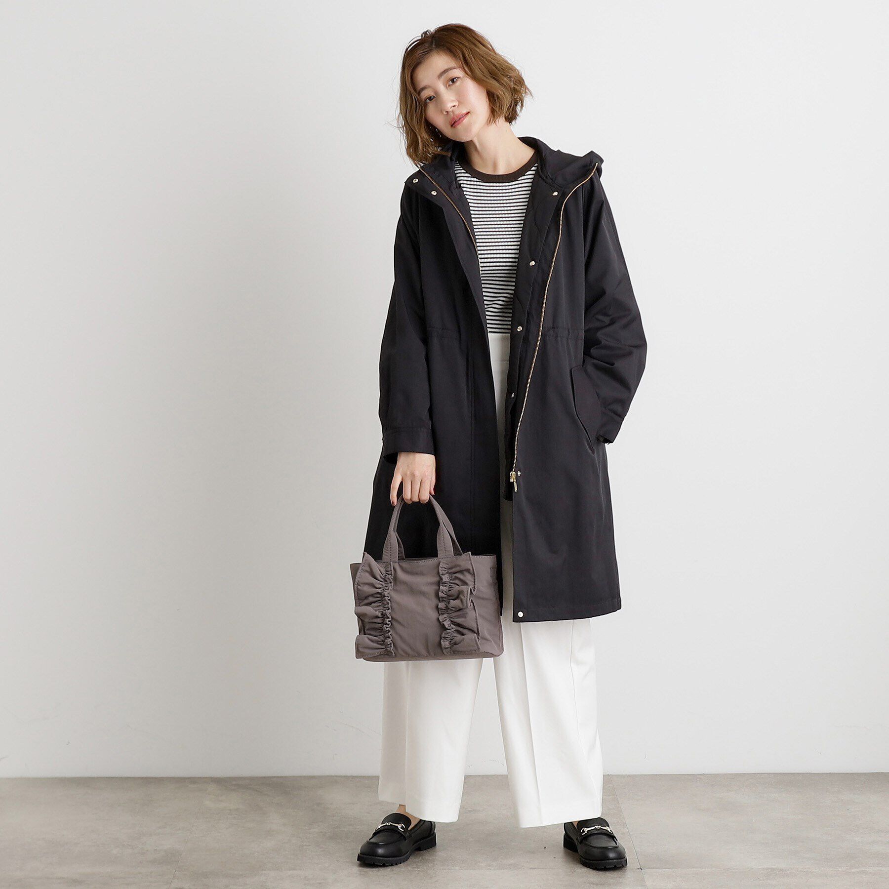 grove「縦フリルナイロン2WAYトート」|トートバッグ|