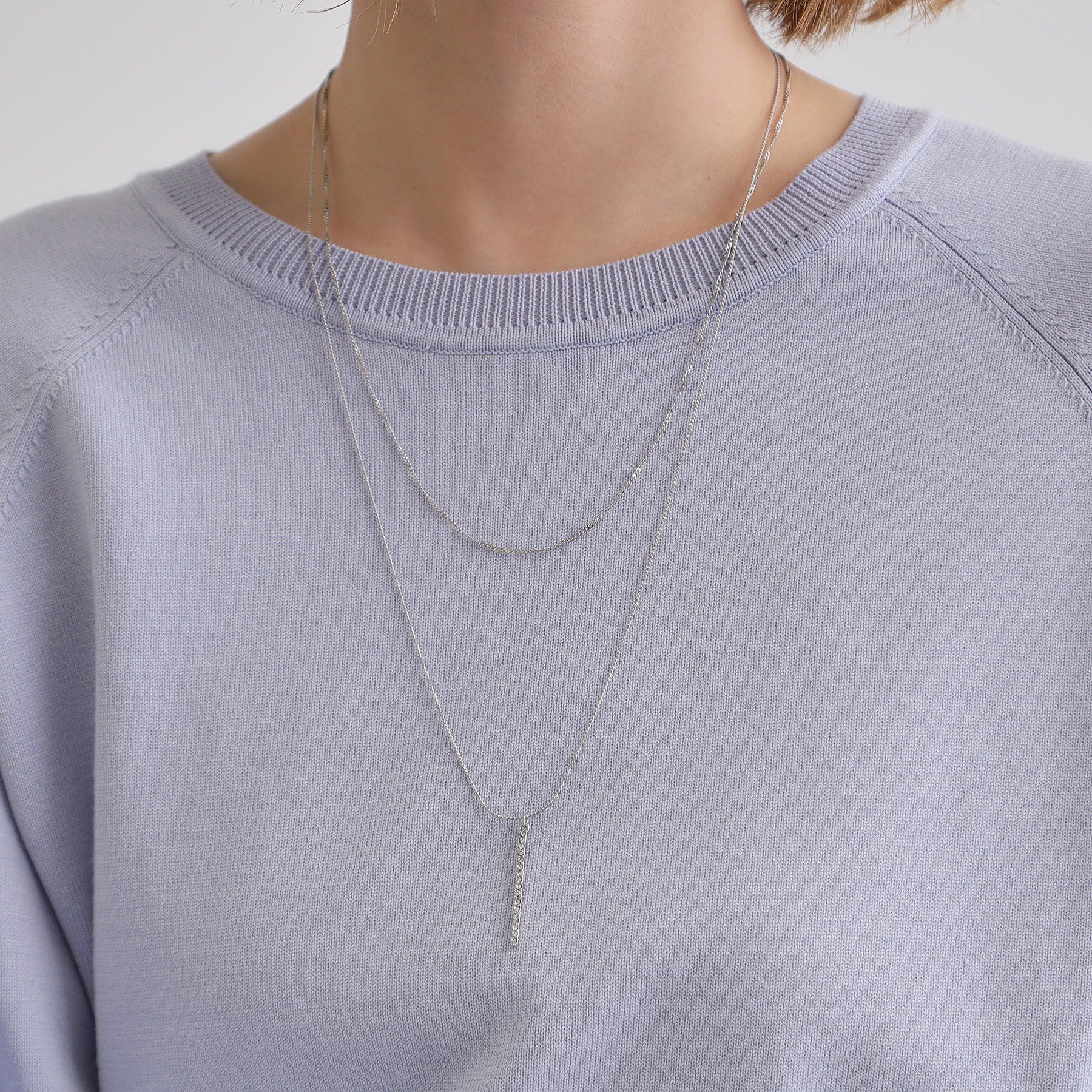 grove「ビジューバー2連ネックレス」|ネックレス|