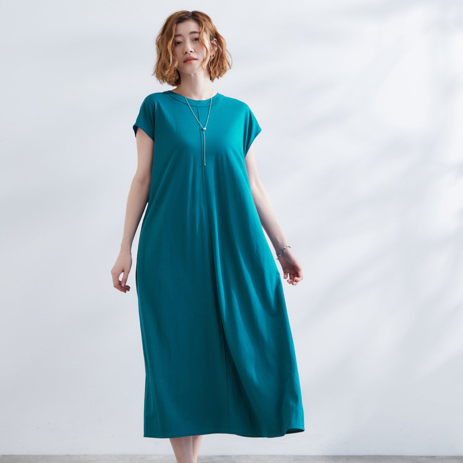 grove「【冷感・UV】モクロディフレンチスリーブワンピース」|ワンピース|