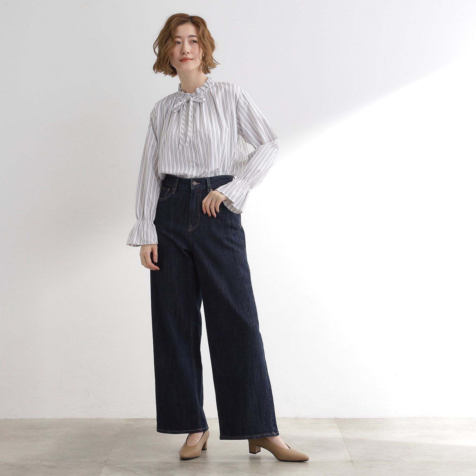 grove「【石川梨華さん着用】フリルカラーリボンブラウス」|シャツ・ブラウス|